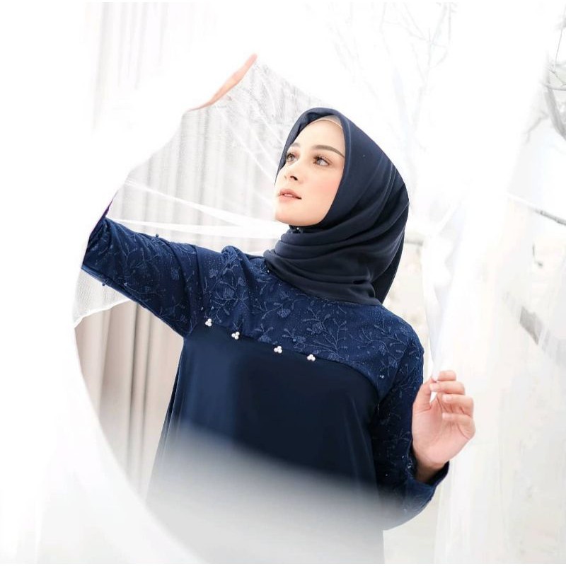 Gamis Brukat Navy