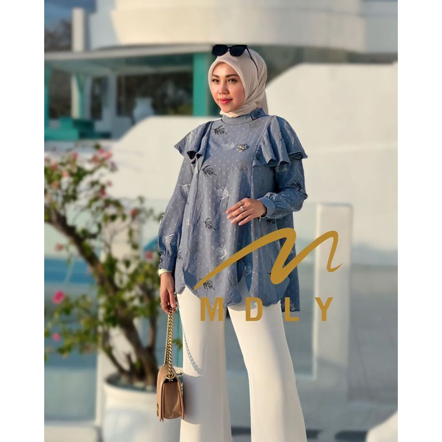 Atasan Kemeja Wanita Terbaru Livia  Blouse by Mdly