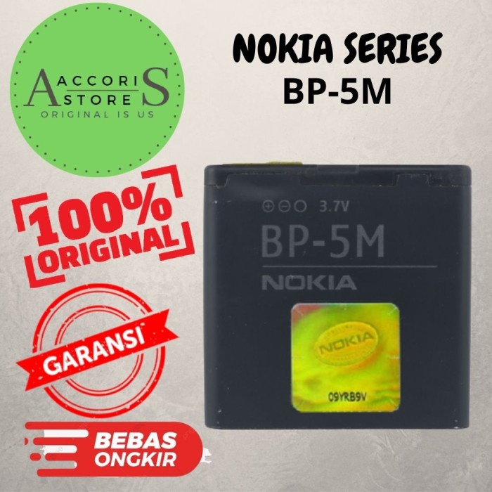 Batre baterai NOKIA 5610 XpressMusic,5700,6110  BP-5M ORI 100%  (NOKIA)