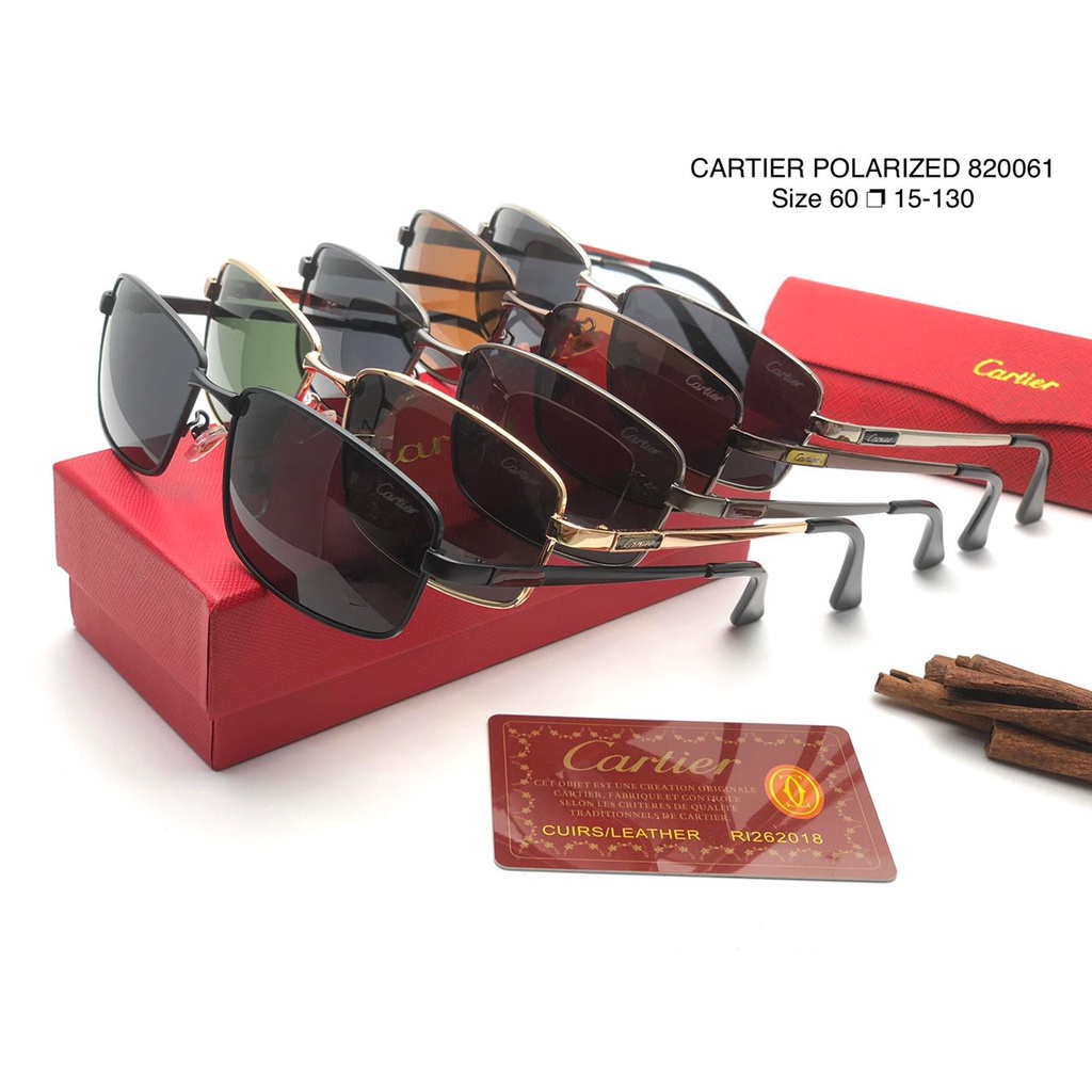 BEST SELLER KACAMATA CARTIER LENSA POLARIZED 820061 FULLSET