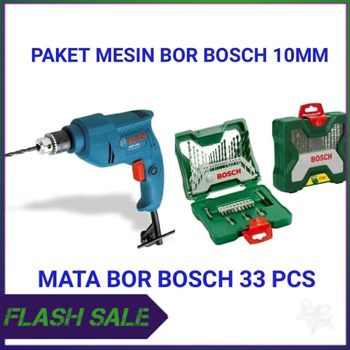 BOR LISTRIK BOSCH   PAKET MESIN BOR LISTRIK BESI BOSCH ORIGINAL