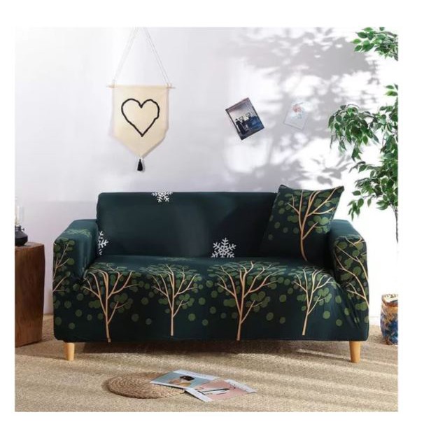 New TM COVER SOFA Tree Forest - Sarung SOFA + Sarung Bantal