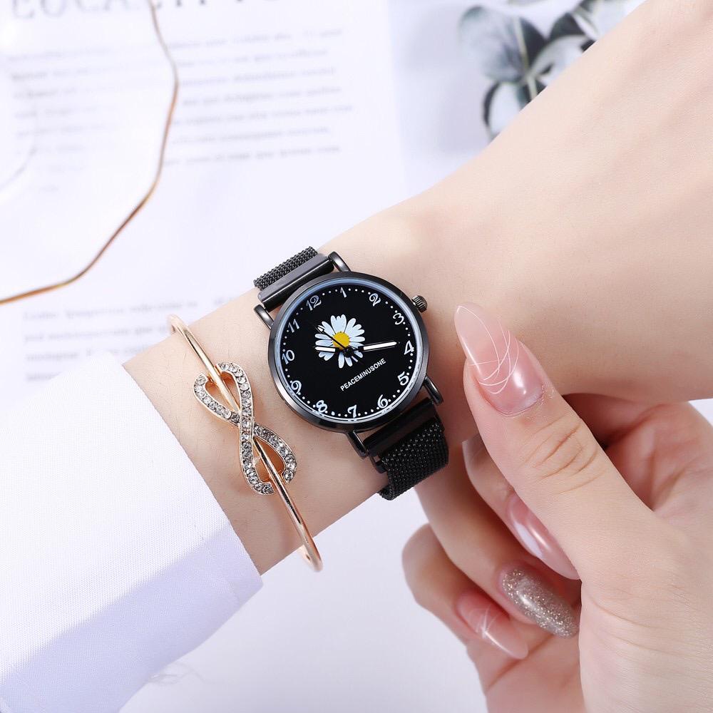 JAM TANGAN WANITA SUMMER PEACE FASHION TRENDY PREMIUM STRAP MAGNET