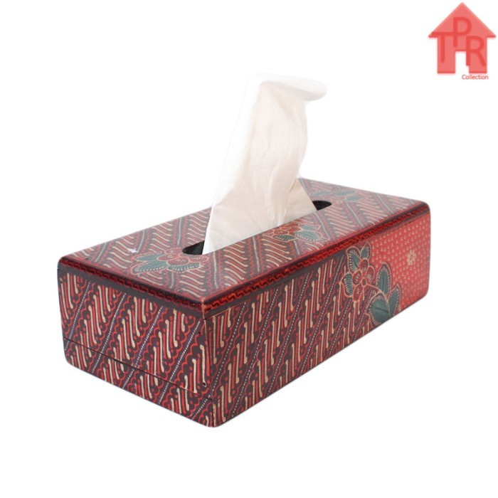 Tempat Tisu Kayu Batik / Box Tisu Tradisional Motif Batik / Tissue Box