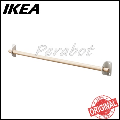 Rel rak dinding dapur gantungan sendok panci alat makan masak serbaguna, bajan kayu birch panjang 60