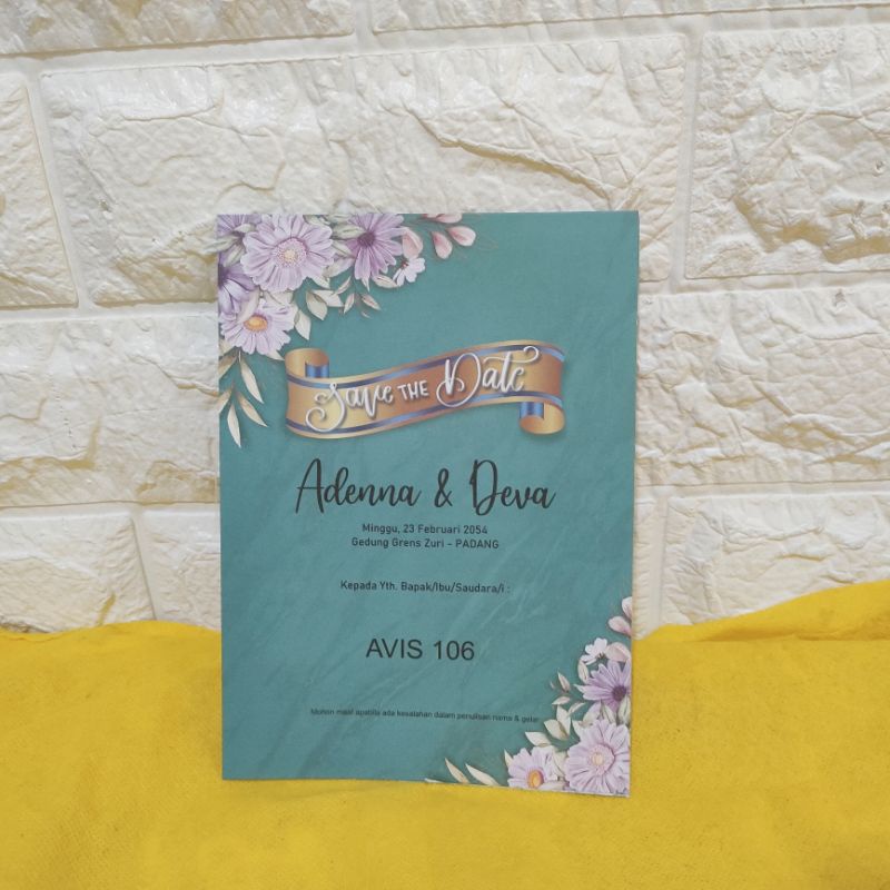 UNDANGAN AVIS 106 CETAK & PLASTIK