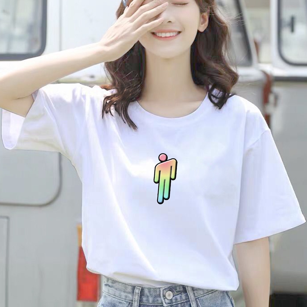 CALVIERO SHOP - BAJU KAOS ATASAN WANITA PRINT LOGO BILLE COLOUR