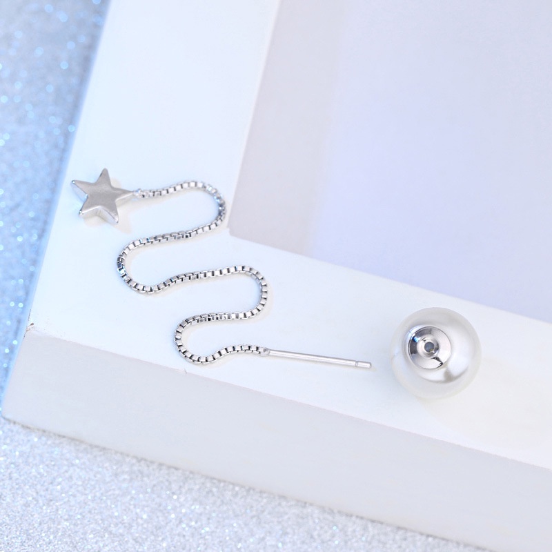 Anting Perak 925 Wanita Panjang Tali Telinga Sederhana Fashion Perhiasan