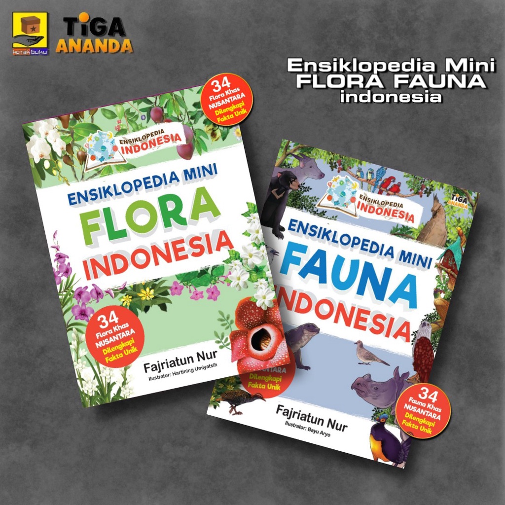Ensiklopedia Mini Flora Fauna Indonesia / Buku Certa Anak TK PAUD / Ensiklopedia Anak