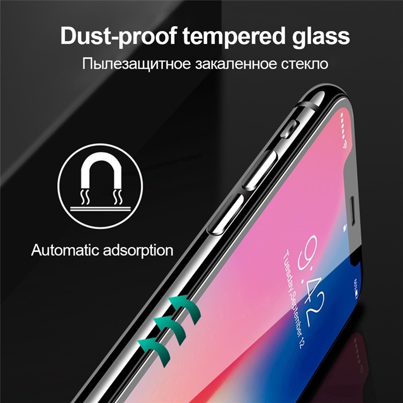 Tempered Glass 10d Anti Sidik Jari Untuk Iphone 12 Pro Max 11 Pro Max Xs Xr X 8 7 6 6s 8plus