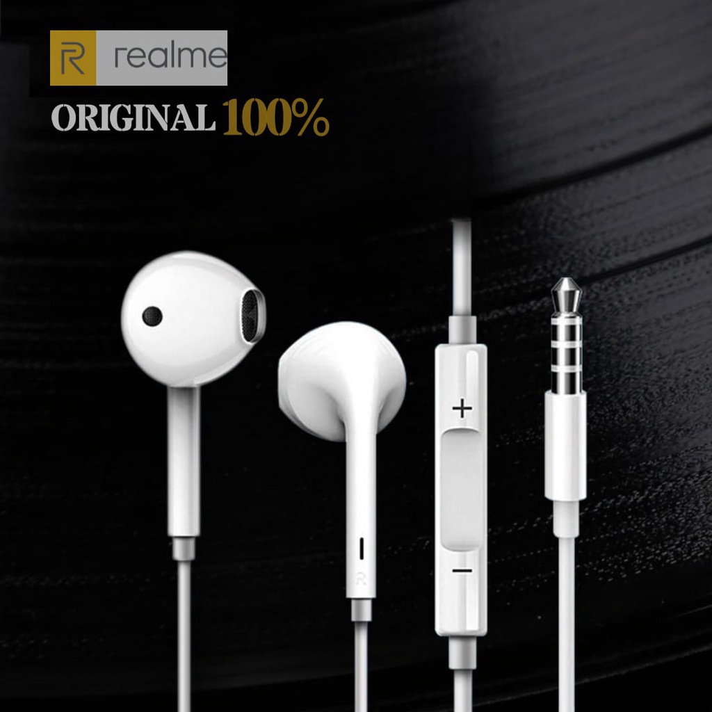 Headset Realme  Original xtra bass headset cabutan original memiliki fitur Bass 9D Xtra Bass