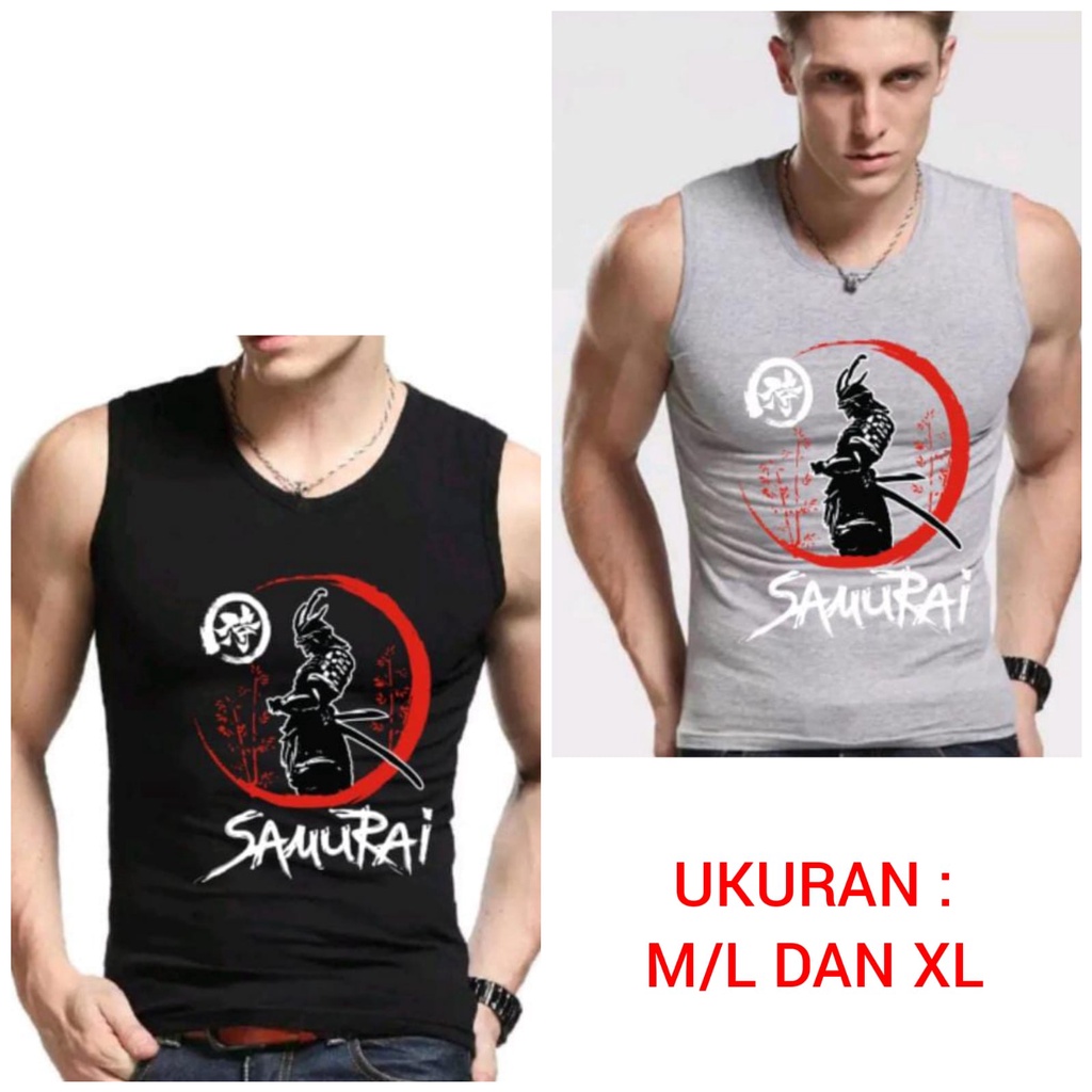 ALIPIO FASHION - SINGLET PE MOTIF SAMURAI PEDANG / singlet pria / singlet terbaru / keren / kekinian