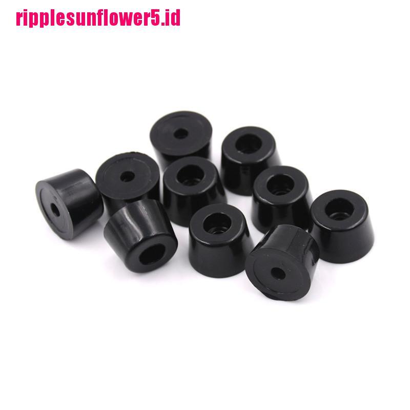 10pcs Karet Kerucut Warna Hitam Ukuran 21mm x 15mm