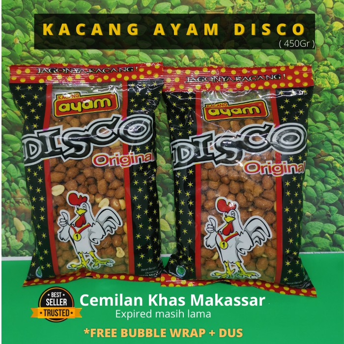 Kacang Disco Cap Ayam 450 Gram Kacang Disco Makassar / Makasar , Oleh-Oleh Cemilan Khas Makassar