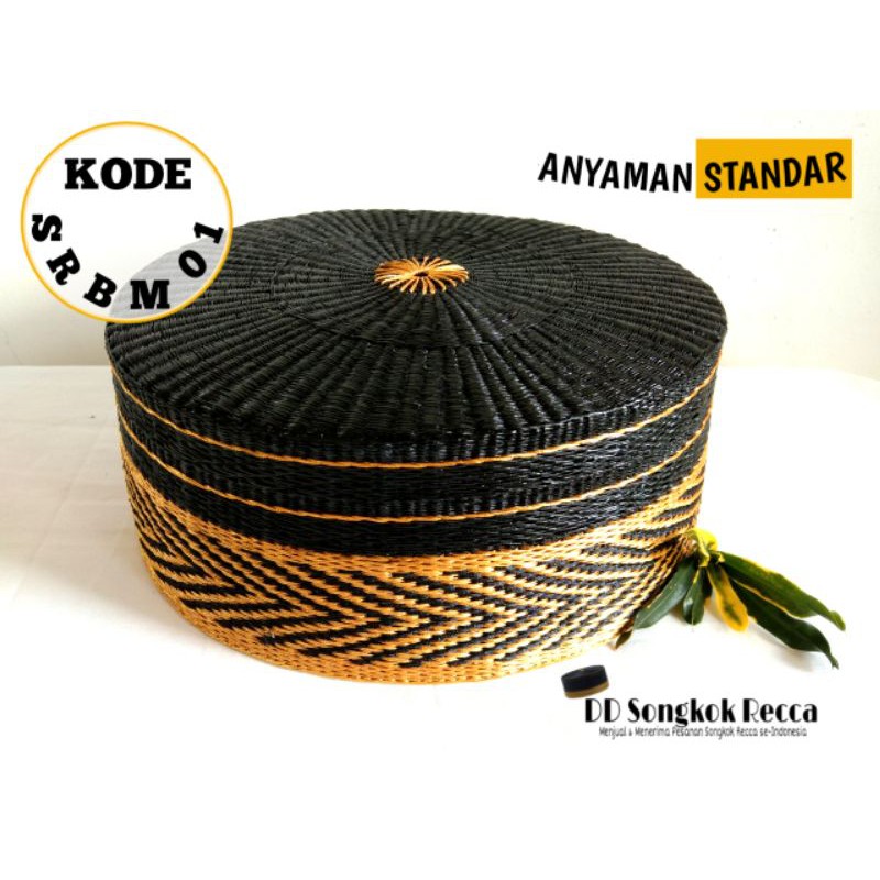 Songkok to Bone/Peci Bugis/Songkok Recca Biasa Motif (SRBM-01) Anyaman Standar