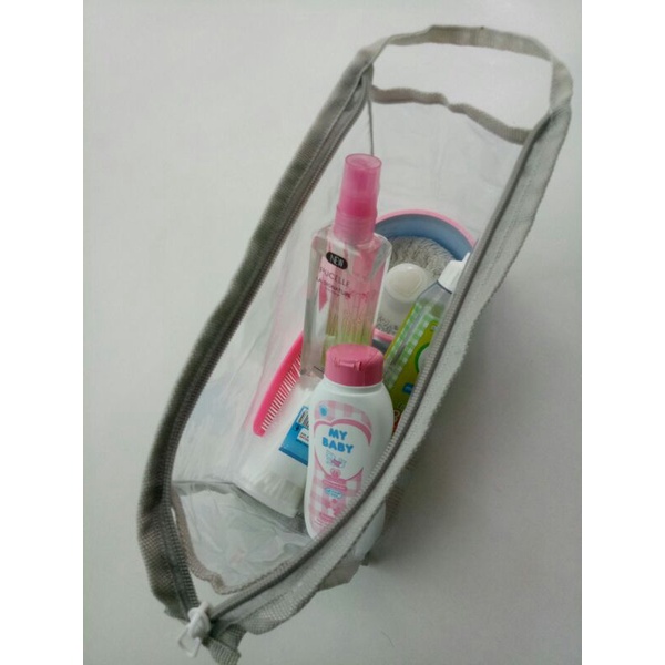 tas kosmetik Tas makeup tas alat mandi bahan Mika plastik pouch cosmetic