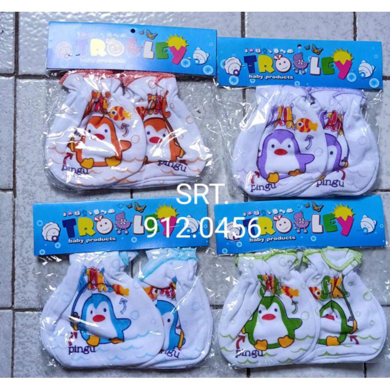 3pcs sarung tangan kaki bayi lucu / sarung tangan bayi set halus