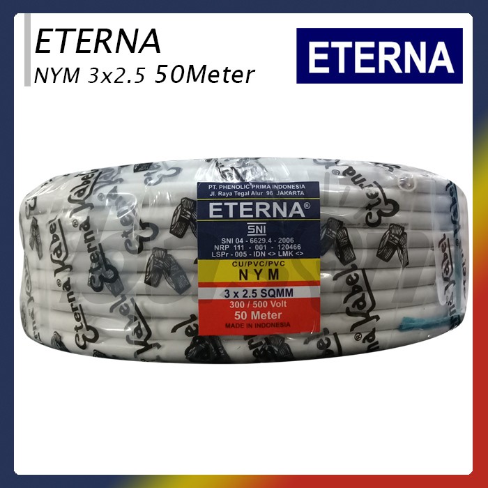 Eterna NYM 3x2.5mm @50m - Kabel Listrik TIDAK DI ECER