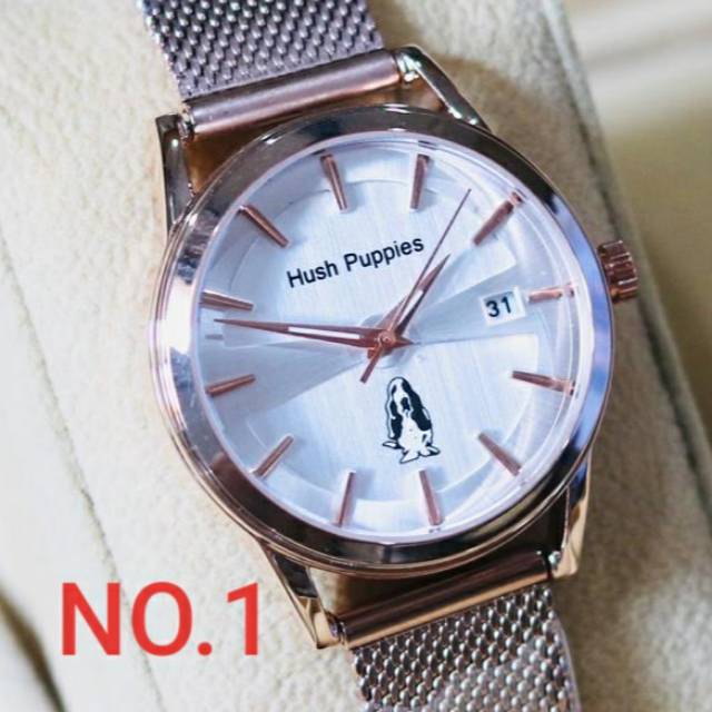 JAM TANGAN PRIA HUSH PUPPIES HP2007-M TALI MAGNET  TANGGAL AKTIF