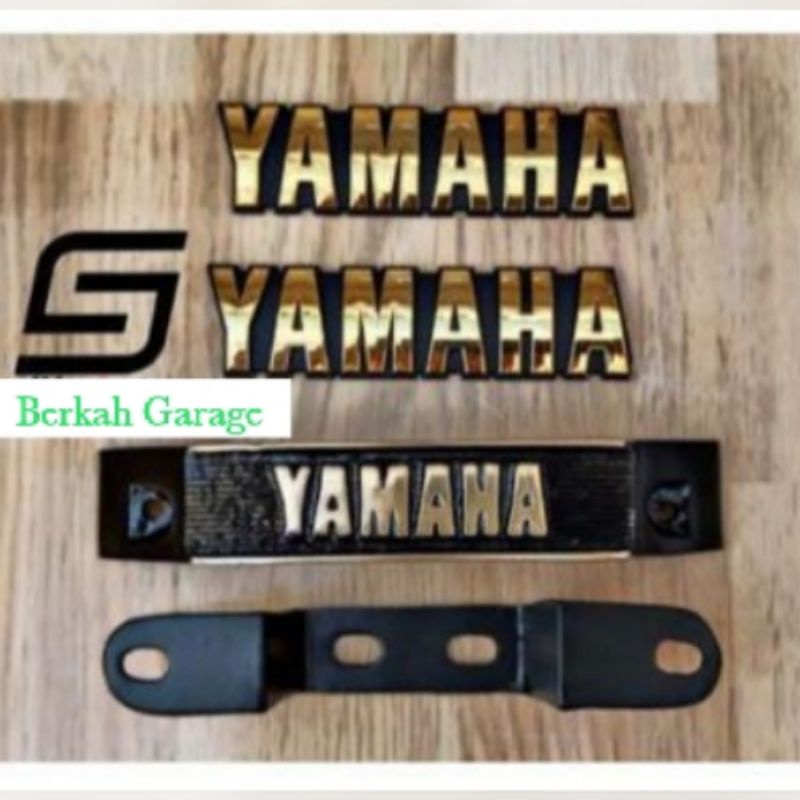 Paket Emblem Logo Tangki Yamaha RX-King Set Kumisan Shockbreaker