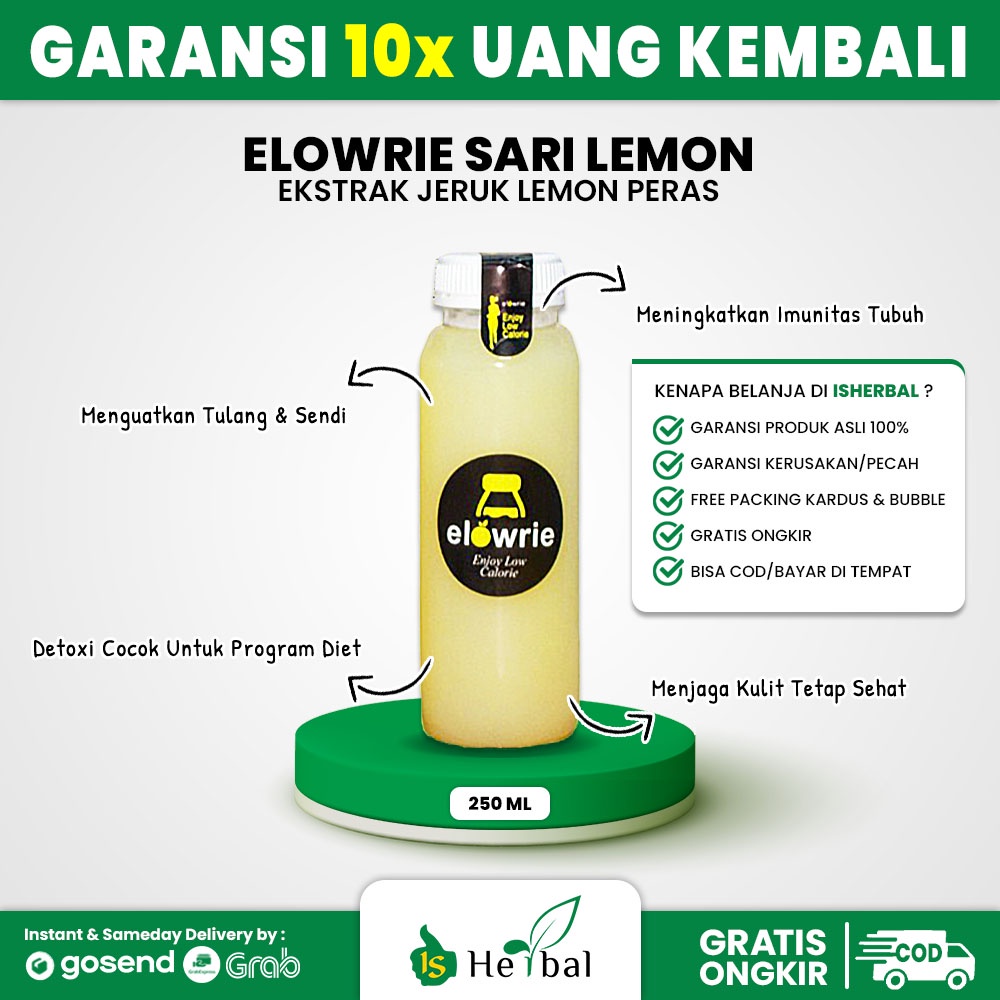 

Elowrie Sari Lemon 250 ml - Pure Lemon, Lemon Diet Original 100%
