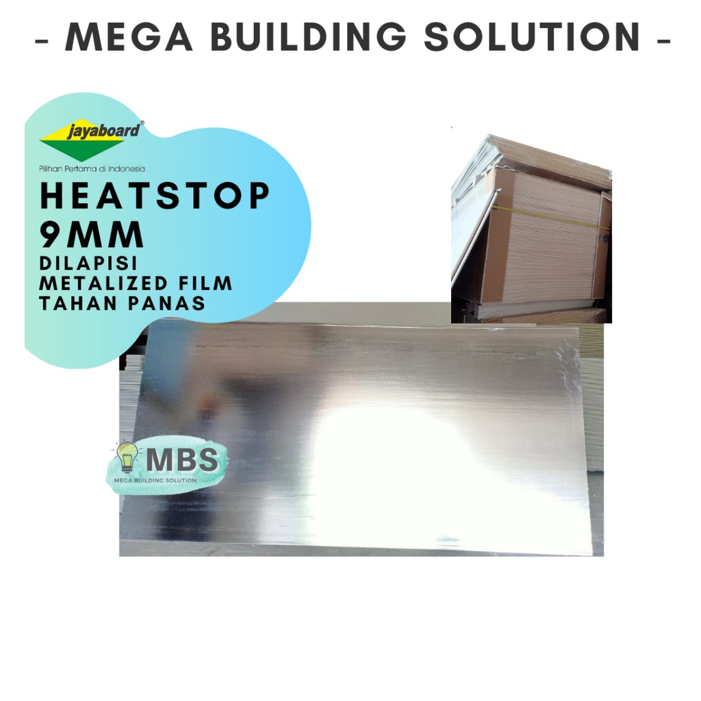 Papan Gipsum ANTI PANAS HEATSTOP 9 mm - Gypsum Jayaboard