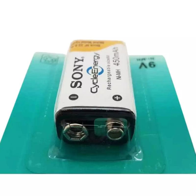 batre Sony 9v battery cas batere kotak Ni-MH  450mAh batere recargeable size 9v sony