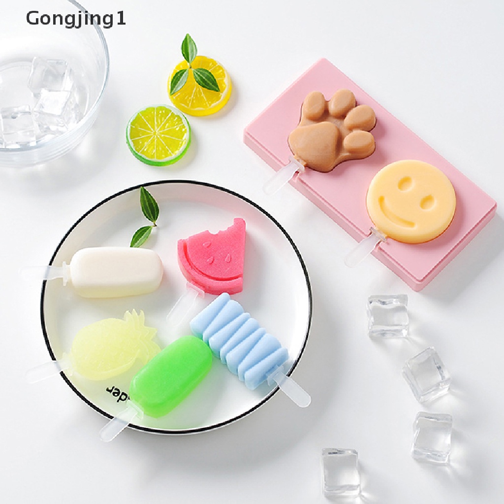 Gongjing1 Cetakan Es Krim / Loli Frozen Diy Bahan Silikon