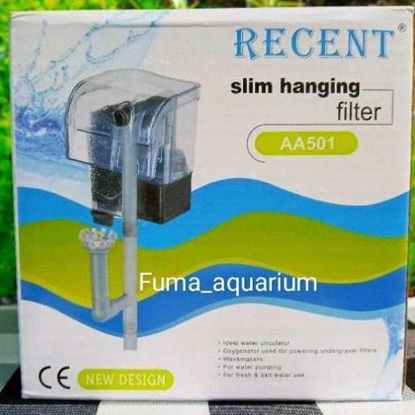 Filter Gantung Akuarium Aquascape Recent AA 501 + Skimmer Transparan hang-on filter aquarium