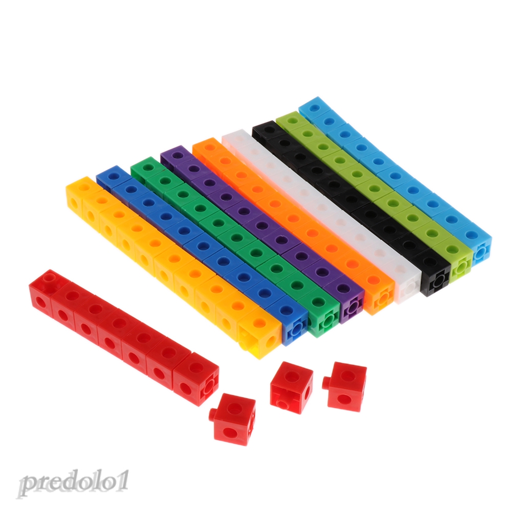 [PREDOLO1] 100pcs MathLink Counting Cubes Early Education 100pc 2cm x 2cm x 2cm cubes