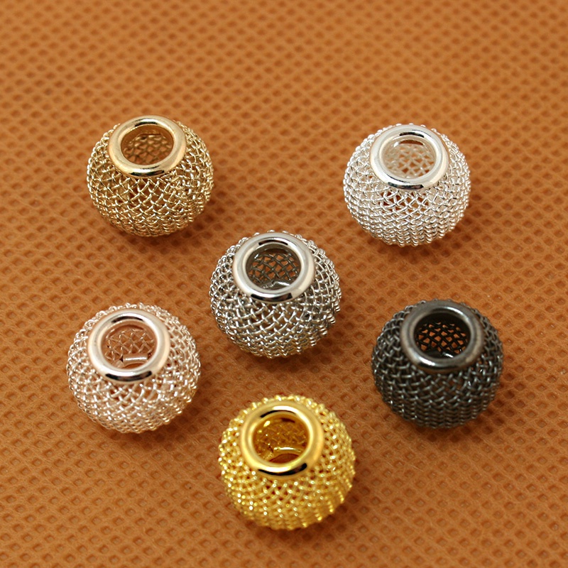 6pcs10x12mm Putaran Logam Beads Beads Longgar Untuk DIY Perhiasan Membuat Temuan Kalung Gelang Anting Temuan