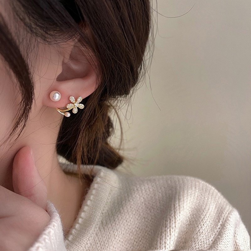 Anting Stud 925 Silver Model Menjuntai Untuk Wanita