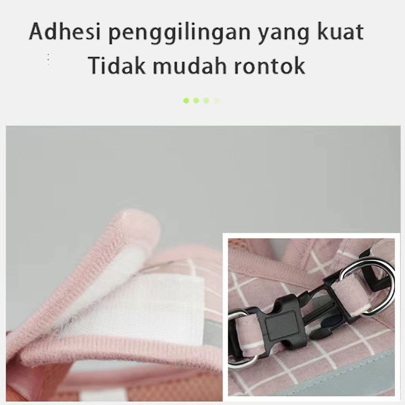 Tali Tuntun Harness Hewan Anjing Kucing Model Rompi  Tali Tuntun Kucing Tali Kucing Harness Kucing Rompi Cat Leash Dog Leash