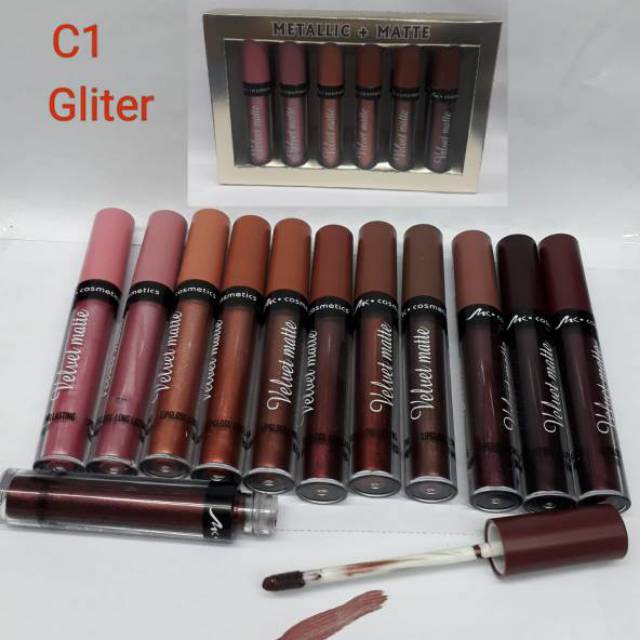 LIP GLOSS METALIC MATTE GLITER NO. L.90077C1