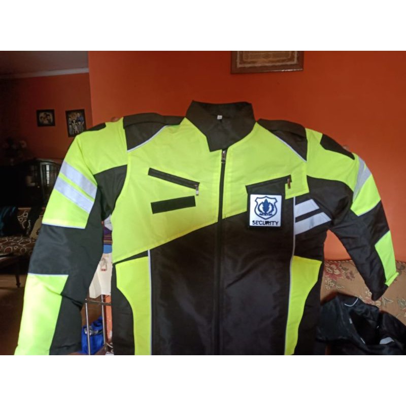 jaket security bahan taslan