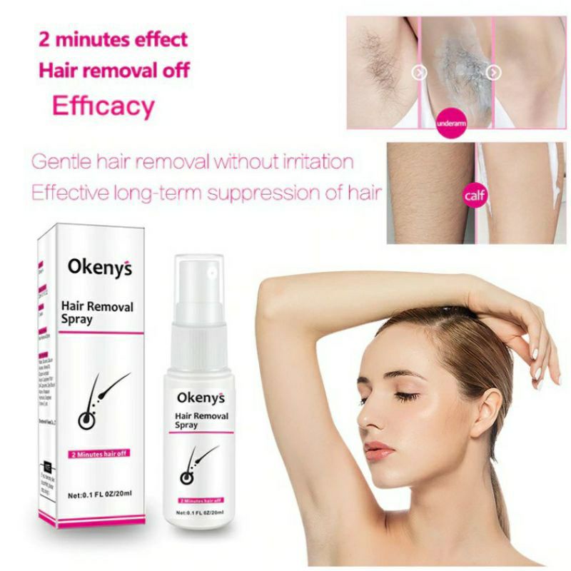 Okenys Hair Removal Spray Penghilang bulu Ketiak Kaki Tanpa Rasa Sakit