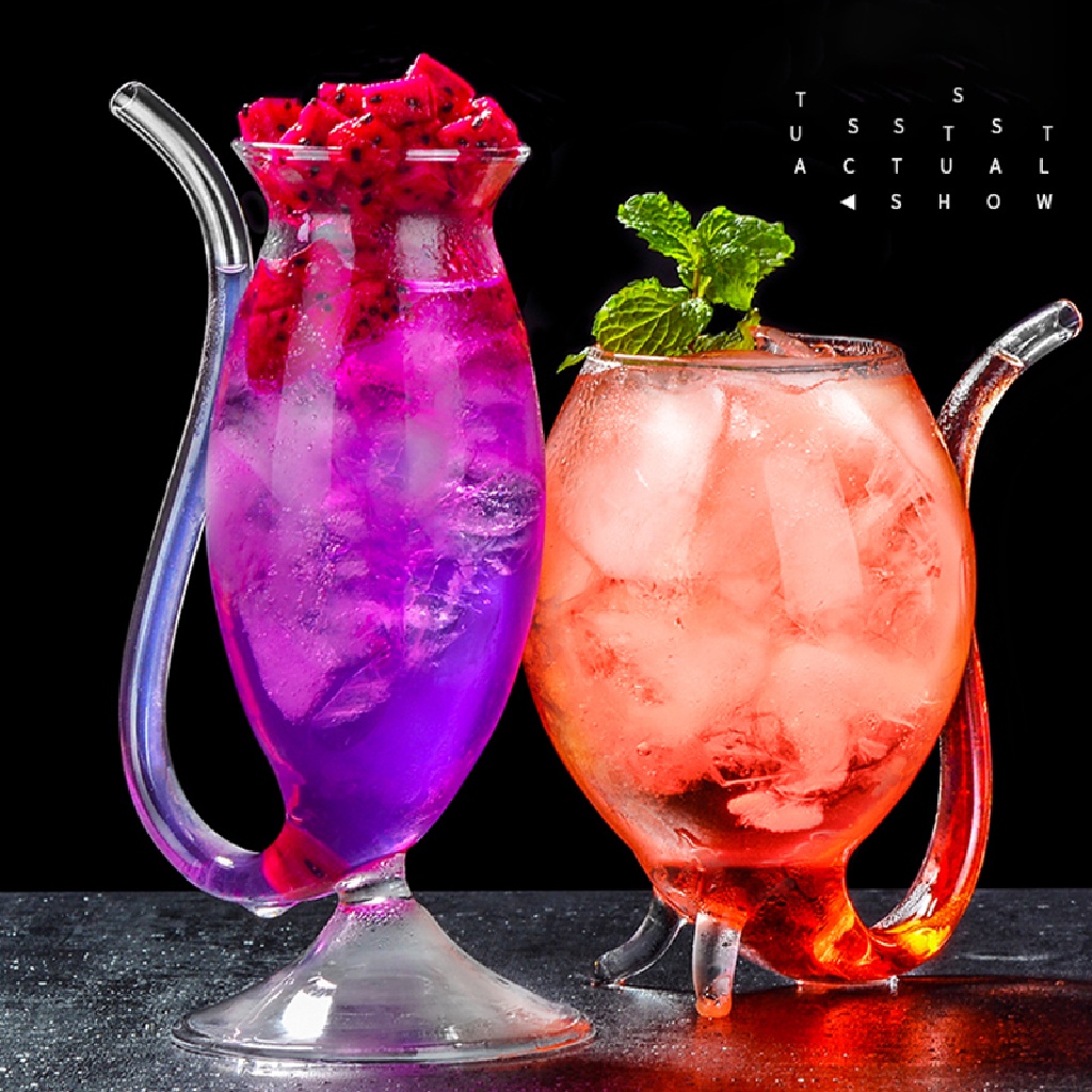 Rsid Span-new HOT SALE Gelas Wine Whiskey Tahan Panas Sucking Juice Drinking Straw Cup