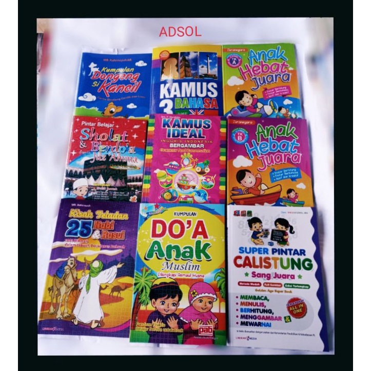 

BUKU EDUKASI ANAK SIAP MASUK TK DAN SD ISI 9 PCS