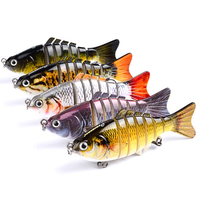 Sy 1pc Umpan Pancing Hardlure Tiruan Bentuk Ikan 10cm / 15g Dengan 7 Segmen