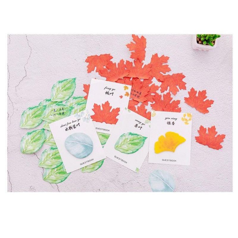 Sticky Notes Maple Leaf Summer Sticky Note Motif Daun 30 lembar