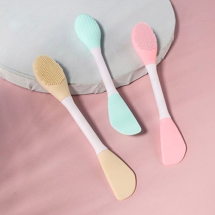 SPATULA MASKER DAN SIKAT WAJAH 2 SISI