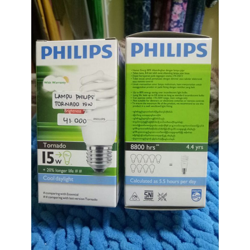 Lampu / Bohlam Philips Tornado 15 Watt