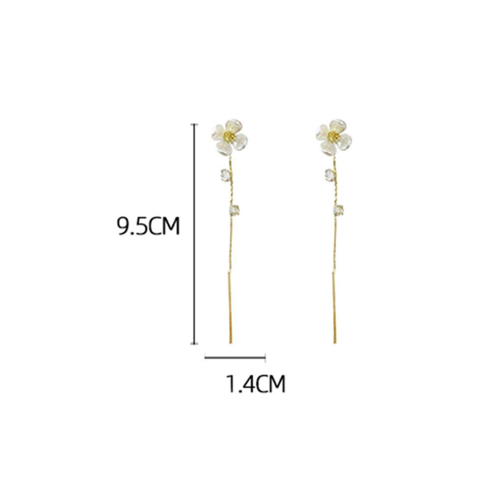 Mxbeauty Camellia Anting Bersinar Pesta Tetes Minyak Desain Fashion Perhiasan Pernikahan Alloy Women Jewelry