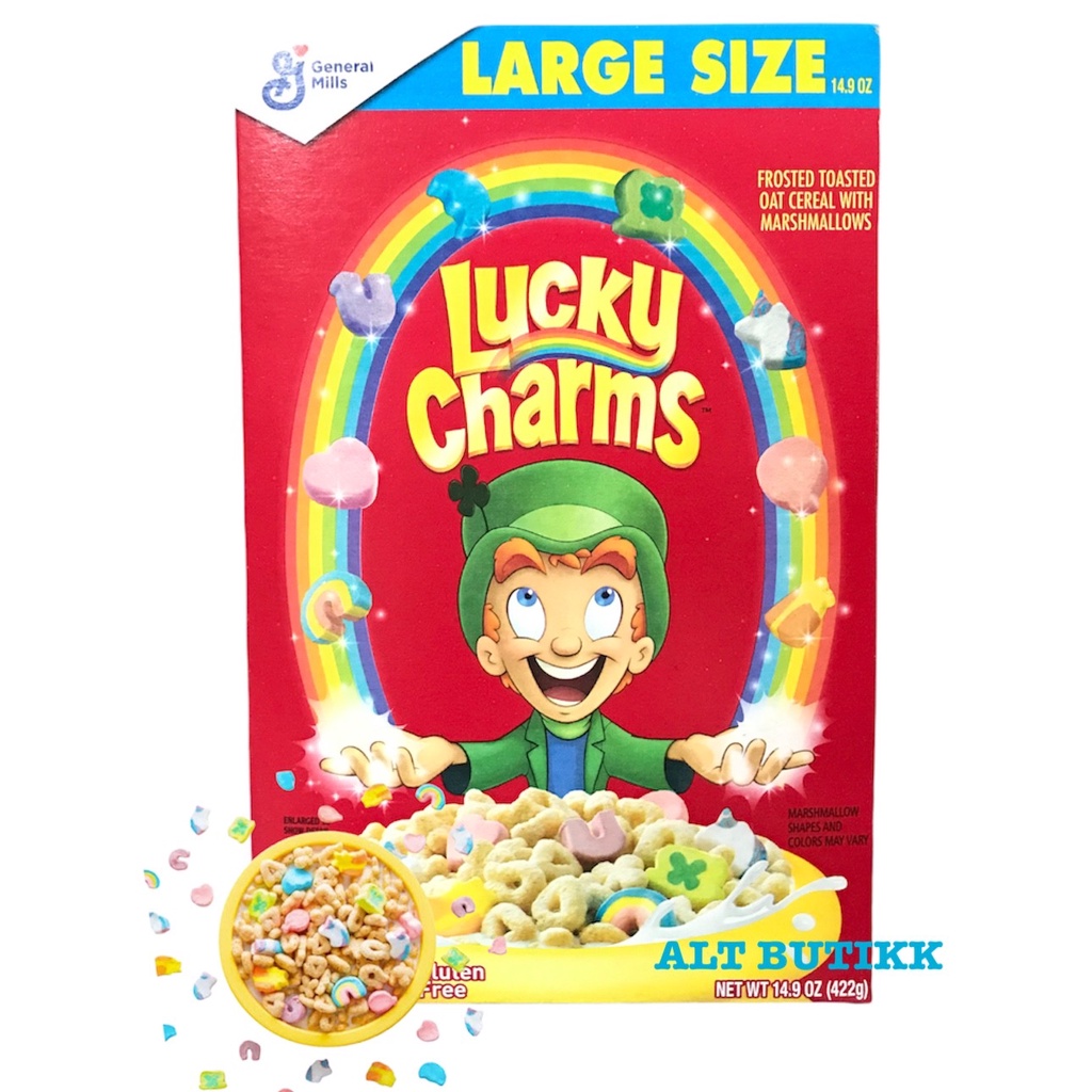 LUCKY CHARMS CEREAL WITH MARSMALLOW 422 gram | LARGE SIZE 14.9 OZ | GENERAL MILLS USA