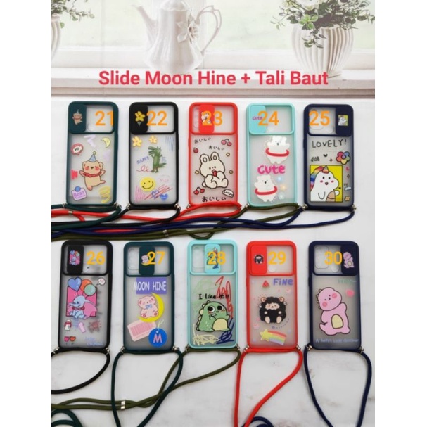 CASE CASING SLIDE+TALI HP OPPO A15 A83 SAMSUNG M12 A72 VIVO X60 Y30 tipe lain cek dideskripsi(C0033)