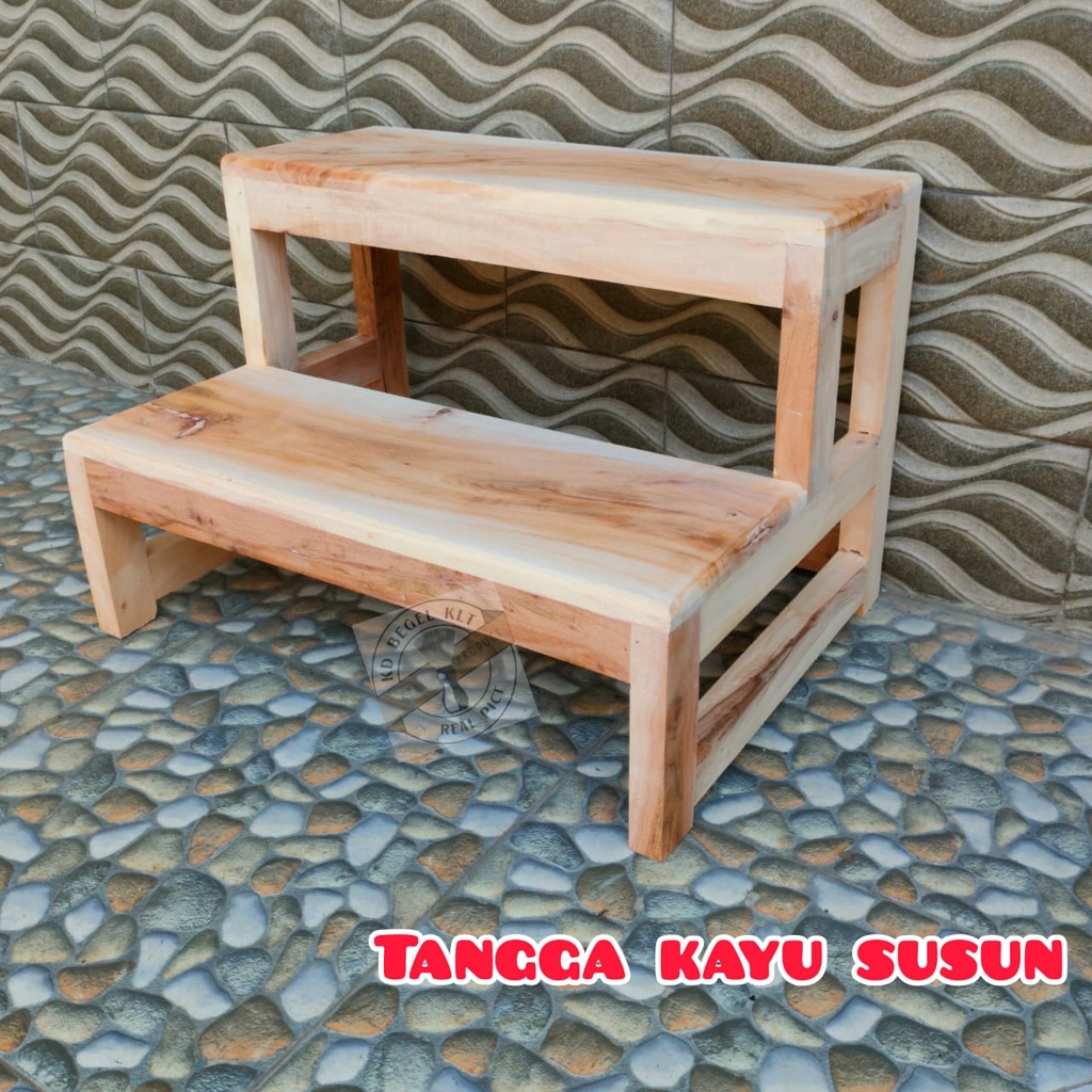 tangga susun kayu | bangku tangga susun