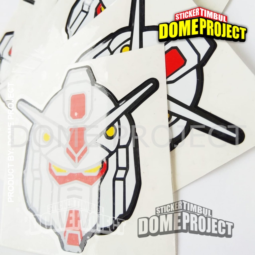 STICKER CUTTING GUNDAM HEAD RX-78 2 STIKER CUTTING STIKER MOBIL AKSESORIS SEPEDA MOTOR OUTDOOR