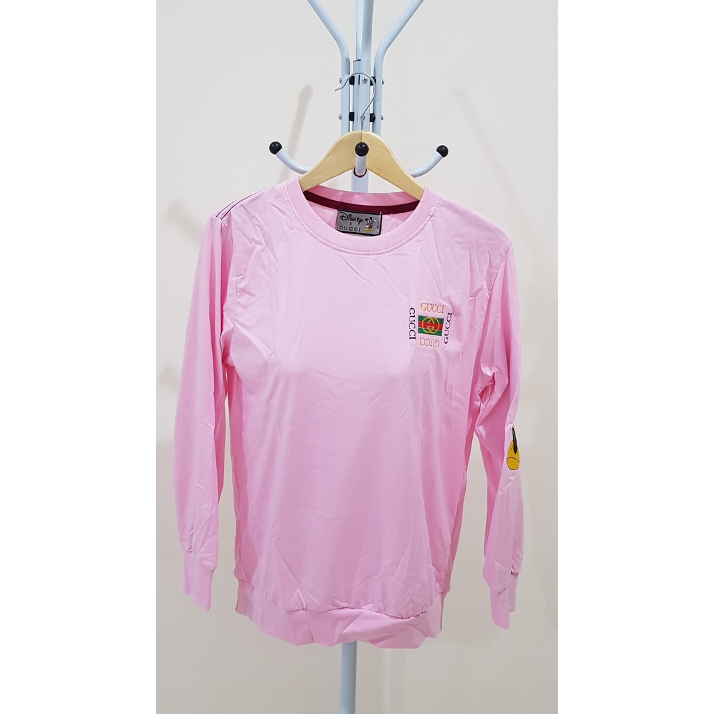 Atasan Sweater Lengan Panjang Blouse Import GC Mickey Mouse Bordir F054