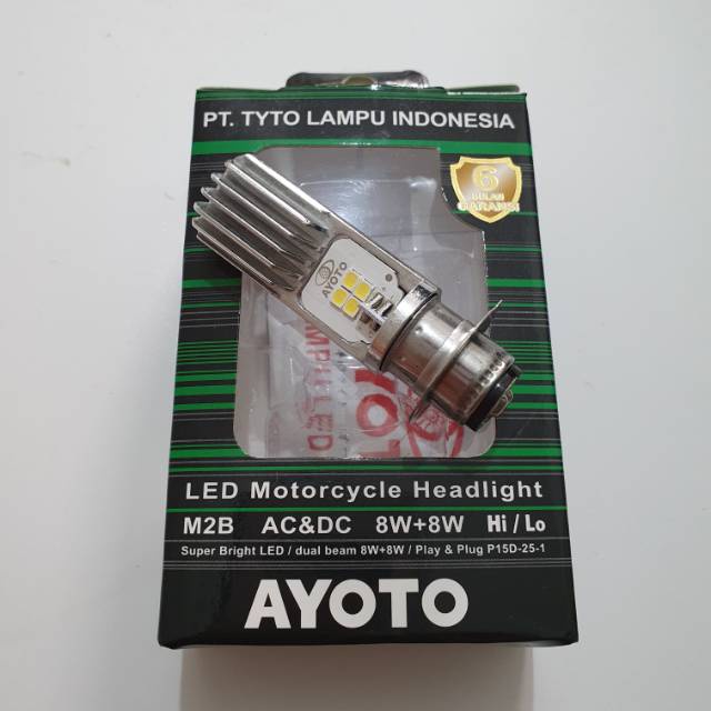 Lampu Motor Depan LED AYOTO M1A 18 Watt H6 AC DC Motor Bebek Matic Universal-AYOTO M2B