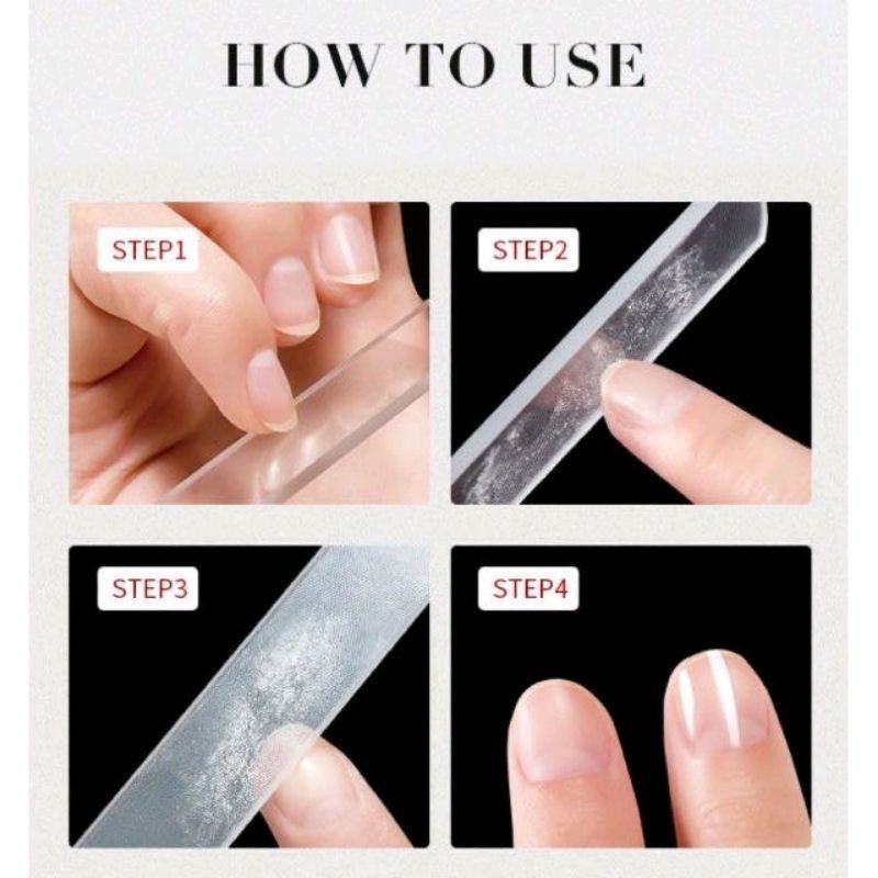 Nano glass nail buffer Pengkilap kuku alat manicure kikir kuku Pengkilat kuku